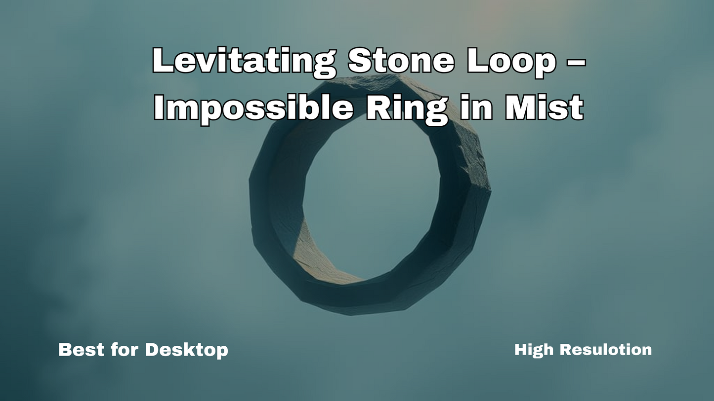Levitating Stone Loop – Impossible Ring in Mist