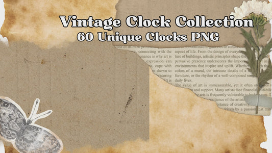 Vintage Clock Stickers | Retro Ephemera Clipart | Antique Clock Face Printable | Junk Journal Decor | Steampunk Aesthetic Stickers