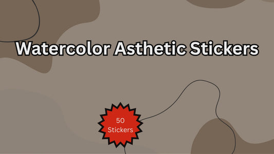 🎨 Watercolor Aesthetic Digital Stickers | Cute Pastel Stickers for GoodNotes, iPad, Digital Planners, Journals & Scrapbooking | Instant Download
